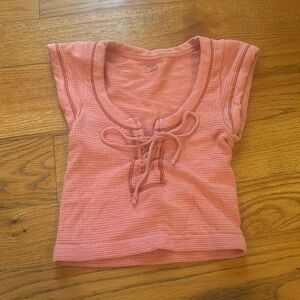 Urban Outfitters- Out From Under Knockout Seamless Lace-Up Top